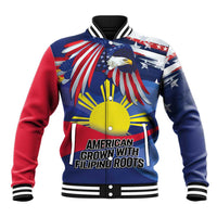 Personalized American Grown With Filipino Roots Baseball Jacket