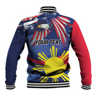 Personalized American Grown With Filipino Roots Baseball Jacket
