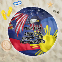 Personalized American Grown With Filipino Roots Beach Blanket