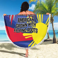 Personalized American Grown With Filipino Roots Beach Blanket