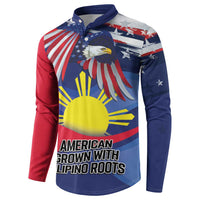 Personalized American Grown With Filipino Roots Button Sweatshirt