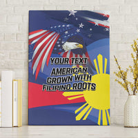 Personalized American Grown With Filipino Roots Canvas Wall Art