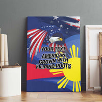 Personalized American Grown With Filipino Roots Canvas Wall Art