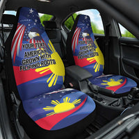 Personalized American Grown With Filipino Roots Car Seat Cover