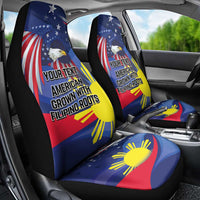 Personalized American Grown With Filipino Roots Car Seat Cover