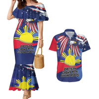 Personalized American Grown With Filipino Roots Couples Matching Mermaid Dress and Hawaiian Shirt