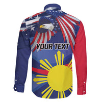 Personalized American Grown With Filipino Roots Family Matching Puletasi and Hawaiian Shirt