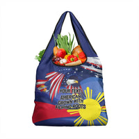 Personalized American Grown With Filipino Roots Grocery Bag