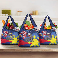 Personalized American Grown With Filipino Roots Grocery Bag