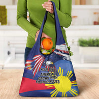 Personalized American Grown With Filipino Roots Grocery Bag
