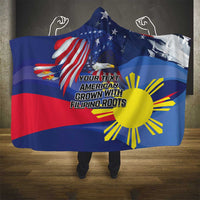 Personalized American Grown With Filipino Roots Hooded Blanket