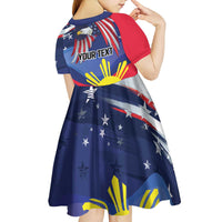 Personalized American Grown With Filipino Roots Kid Short Sleeve Dress