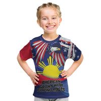 Personalized American Grown With Filipino Roots Kid T Shirt