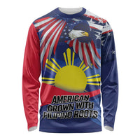 Personalized American Grown With Filipino Roots Long Sleeve Shirt