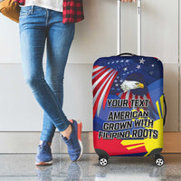 Personalized American Grown With Filipino Roots Luggage Cover