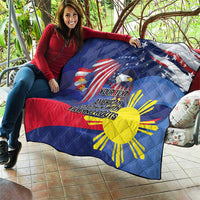 Personalized American Grown With Filipino Roots Quilt