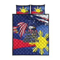 Personalized American Grown With Filipino Roots Quilt Bed Set