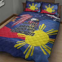Personalized American Grown With Filipino Roots Quilt Bed Set