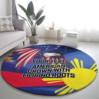 Personalized American Grown With Filipino Roots Round Carpet