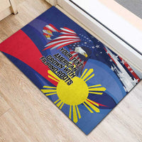 Personalized American Grown With Filipino Roots Rubber Doormat