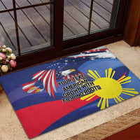 Personalized American Grown With Filipino Roots Rubber Doormat