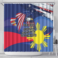 Personalized American Grown With Filipino Roots Shower Curtain