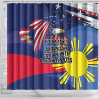 Personalized American Grown With Filipino Roots Shower Curtain