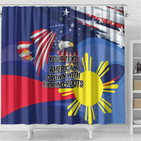 Personalized American Grown With Filipino Roots Shower Curtain