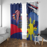 Personalized American Grown With Filipino Roots Window Curtain