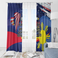 Personalized American Grown With Filipino Roots Window Curtain