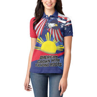 Personalized American Grown With Filipino Roots Women Polo Shirt