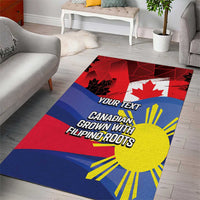 Personalized Canadian Grown With Filipino Roots Area Rug