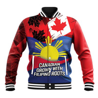 Personalized Canadian Grown With Filipino Roots Baseball Jacket