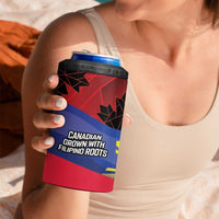 Personalized Canadian Grown With Filipino Roots 4 in 1 Can Cooler Tumbler