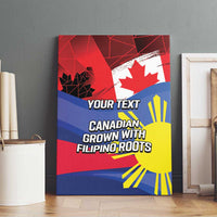 Personalized Canadian Grown With Filipino Roots Canvas Wall Art
