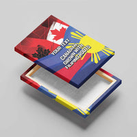 Personalized Canadian Grown With Filipino Roots Canvas Wall Art