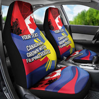 Personalized Canadian Grown With Filipino Roots Car Seat Cover