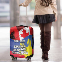 Personalized Canadian Grown With Filipino Roots Luggage Cover