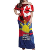Personalized Canadian Grown With Filipino Roots Off Shoulder Maxi Dress