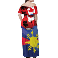 Personalized Canadian Grown With Filipino Roots Off Shoulder Maxi Dress