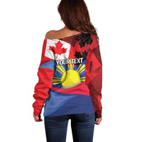 Personalized Canadian Grown With Filipino Roots Off Shoulder Sweater