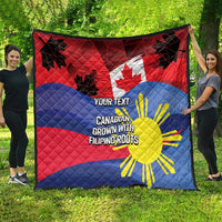 Personalized Canadian Grown With Filipino Roots Quilt
