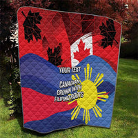 Personalized Canadian Grown With Filipino Roots Quilt