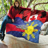 Personalized Canadian Grown With Filipino Roots Quilt