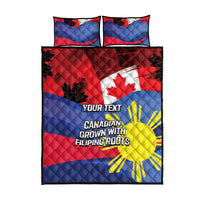 Personalized Canadian Grown With Filipino Roots Quilt Bed Set