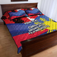 Personalized Canadian Grown With Filipino Roots Quilt Bed Set