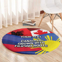 Personalized Canadian Grown With Filipino Roots Round Carpet