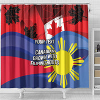 Personalized Canadian Grown With Filipino Roots Shower Curtain