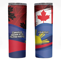 Personalized Canadian Grown With Filipino Roots Skinny Tumbler