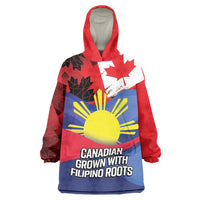 Personalized Canadian Grown With Filipino Roots Wearable Blanket Hoodie
